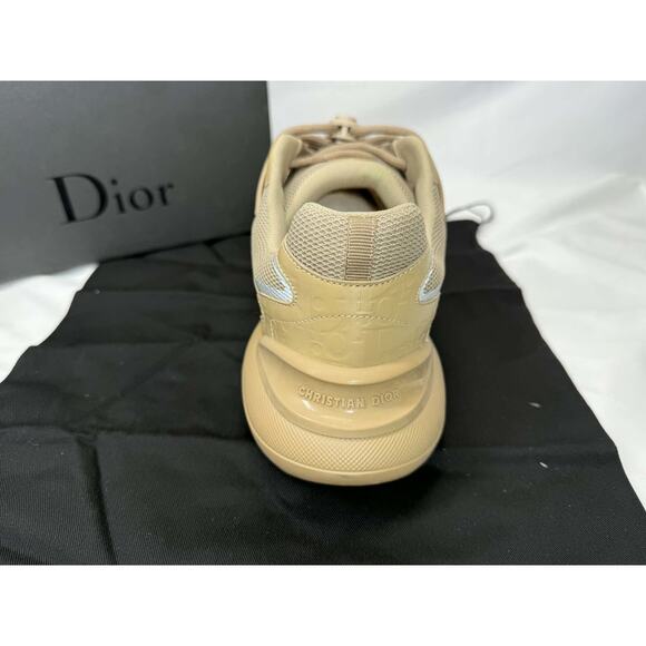 Dior B24 Beige Mesh Leather Trainers Size 46 EU/ 13 US SPB-TS 343339 main image 10